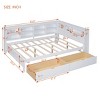 Wooden Daybed with USB Port and Storage Drawers, Platform Bed Frame with Side Shelves for Guest or Teen Room-Cuddlewood - 4 of 4