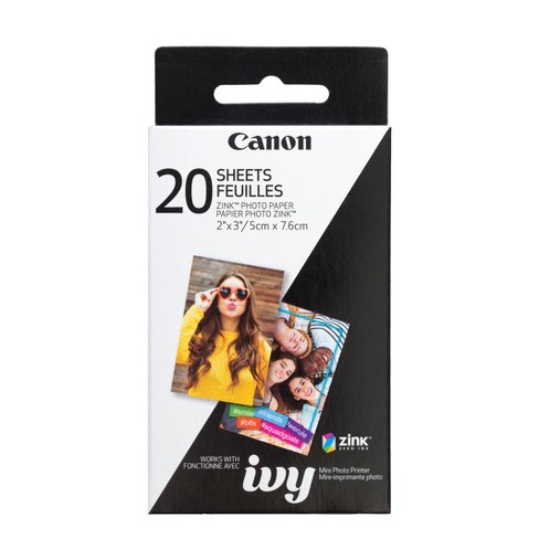 Canon IVY Mini Photo Printer, Mint Green with ZINK Sticker Paper 3204C002 K