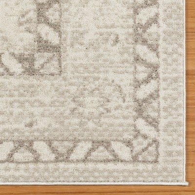 Trevi Cream Tufted Shag Synthetic Runner Rug