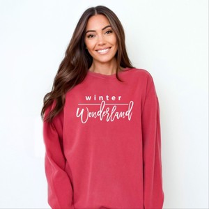 Simply Sage Market Winter Wonderland Garment Dyed Sweatshirt - 1 of 4