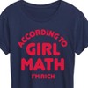 Women's - Instant Message - Girl Math Im Rich Short Sleeve Graphic T-Shirt - 2 of 4