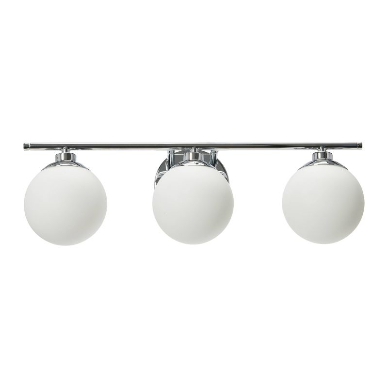 Robert Stevenson Lighting Robert Stevenson Lighting Lorne Metal and Frosted Glass 3-Light Vanity Light, 1 of 7