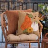 16.5"x16.5" Indoor Thanksgiving Pumpkins Square Throw Pillow - Pillow Perfect: Embroidered, Burlap, Rustic - 4 of 4
