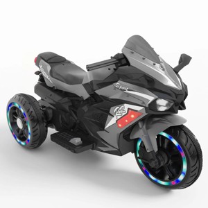 TopComfy Baby Walkers Kids Ride On Cycle Toy Gray Sturdy Two Wheel Design Cool With Training Wheels for Children, Gray, 41.7"*19.3"*25" - 1 of 4