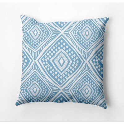 18"x18" L'il Diamond Jill Square Throw Pillow Blue - e by design