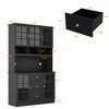 FUFU&GAGA Kitchen Pantry Buffet with Hutch Freestanding Storage Cabinet - 4 of 4