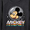 Women's - Disney - Mickey Portrait Retro Lightweight French Terry Wide Neck Long Sleeve Shirt - 2 of 4