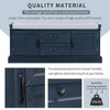 PAGED 42.5" L Distressed Storage Ottoman with Velvet Cushion, Entryway Bench with 2 Drawers and 2 Cabinets, Shoe Bench for Living Room, Entryway - 4 of 4