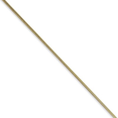Black Bow Jewelry .90mm, 10 Karat Yellow Gold, Round Snake Chain - 20 inch