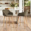 KWPZQEB Counter Height Bar Stools Set of 2, Modern Counter Stools with Backrest and Footrest, Upholstered Barstools for Kitchen Island - 2 of 4