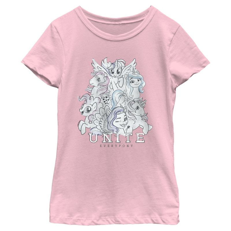 Girl's My Little Pony: Friendship is Magic Unite Everypony Group Portrait T-Shirt, 1 of 5
