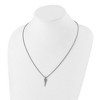 Black Bow Jewelry Women's Stainless Steel Brushed Small Arrowhead Necklace, 22 Inch - 3 of 4