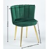 APRILSOUL Modern dining chair, iron tube golden color legs, velvet and comfortable backrest, for dining room, living room, cafe,set of 2 - 4 of 4