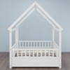 GDFStudio Martha Modern Pine Wood Children's Floor Bed with House Roof Frame - 4 of 4