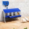 Weatherproof Metal Chicken Nesting Box with 4 Holes & Removable Tray - Automatic Rollout Egg Collection - Easy Clean & Quick Assembly for Hens - 2 of 4