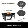 Good Directions Viking 24" Outdoor Fire Pit with Grill Plate and Cover Lid Black - 4 of 4