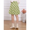 INSPIRE CHIC Women's Christmas Plaids Vintage Tartan Elastic Waist Knee Length A-Line Skirt - 4 of 4