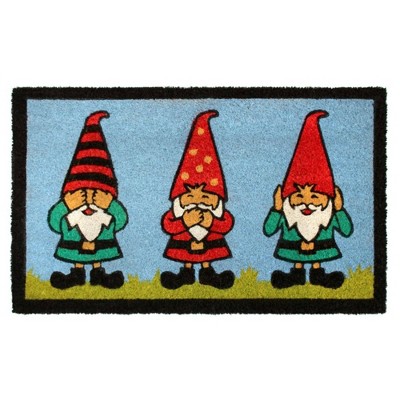 Raj 1'6" x 2'6" Tufted Gnomes Coir Doormat