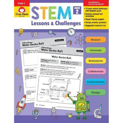 Stem Lessons and Challenges, Grade 2 - by  Evan-Moor (Paperback)