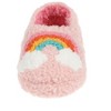 Kensie Toddler Girl's Fuzzy Faux Shearling Slippers, Kid's Cute Stuff with Cute Patch - Toddler Girl's Slipper Shoes - 4 of 4