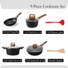 Itopfox Nonstick Cookware Set, 9-Piece Granite Coating Pots and Pans for Kitchen, Compatible with All Stovetops Including Gas, Electric & Induction - 2 of 4