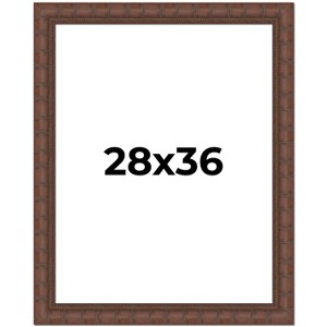 PosterPalooza | 28x36 Wide Bamboo Picture Frame, UV Acrylic, 4 Finishes - Brown, Black, Silver, and Natural - 1 of 4