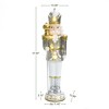 LuxenHome Lighted Nutcracker King in White, Battery Operated Indoor/Outdoor Christmas Decor - 4 of 4
