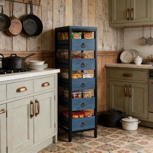 5-Tier Narrow Storage Drawers with 5 Pull-Out Drawers Basket for ...