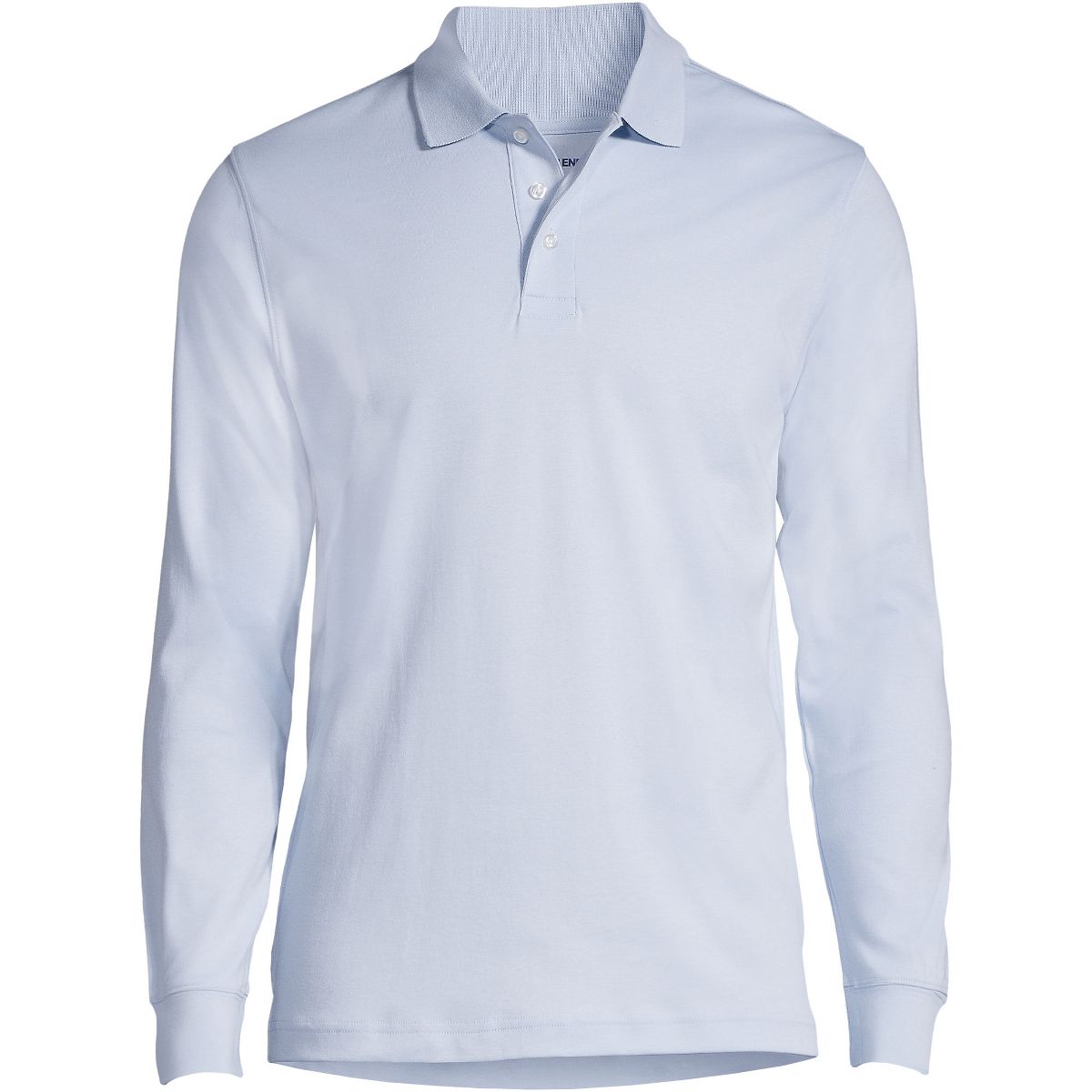 Lands' End School Uniform Men's Long Sleeve Interlock Polo Shirt - thumbnail 7