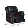 Hybition Leather Recliner Living Room Seat Chair with Adjustable Footrest - 3 of 3