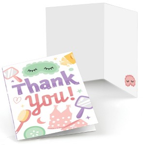 Big Dot of Happiness Pajama Slumber Party - Girls Sleepover Birthday Party Thank You Cards (8 count) - 1 of 4