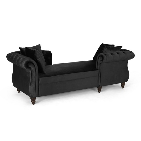 Modern black chaise online lounge