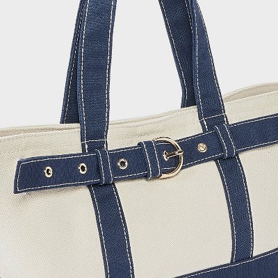 Сумки Universal Thread Canvas Mini Belted Tote Bag - Universal Thread™ Blue — фото 5