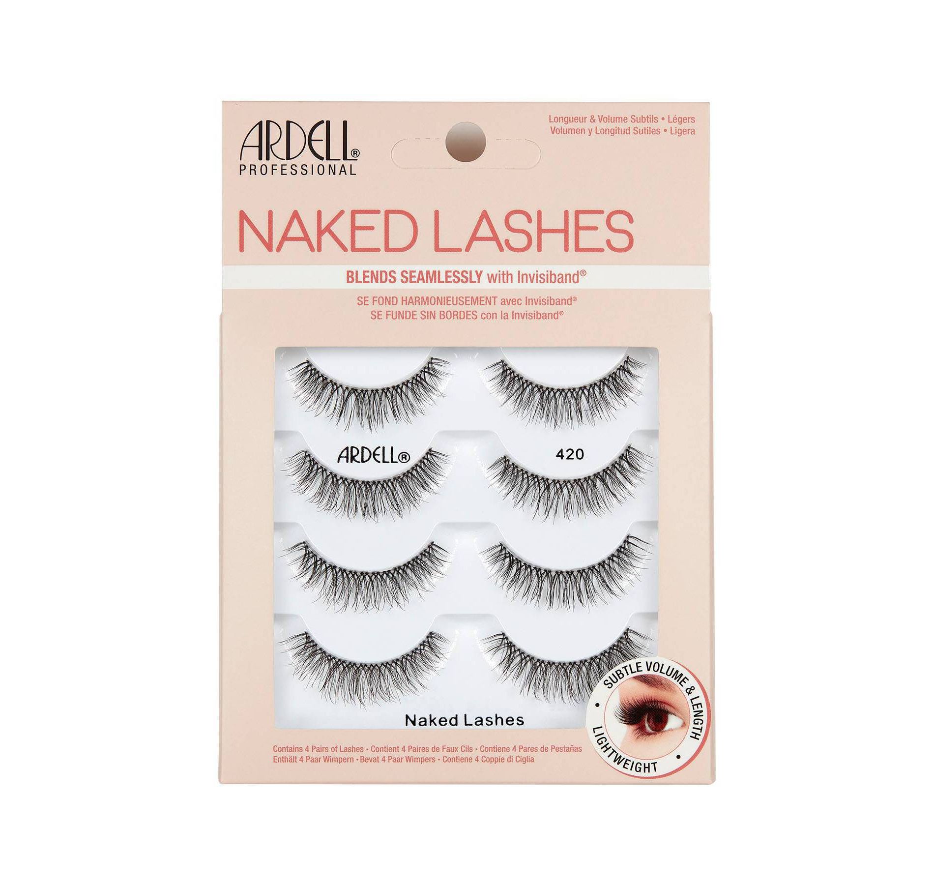 Ardell Naked 420 False Eyelashes - Black - 4pr: Hair, Full Volume