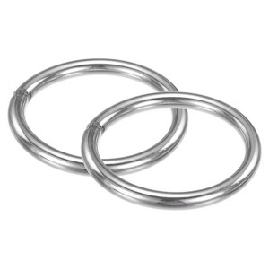 Unique Bargains Dream Catcher Stainless Steel Macrame Wreath Floral Round Metal O Rings 2 PCS - 1 of 4