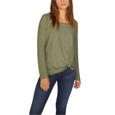 Sanctuary Clothing Womens Side Twist Front Basic T-Shirt