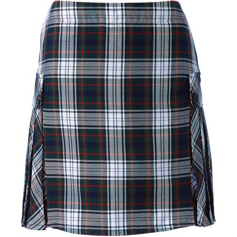 Lands' End School Uniform Women's Side Pleat Plaid Skort Above The Knee ...