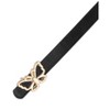 INSPIRE CHIC Women's Reversible Faux Leather Extra Skinny Thin Butterfly Gold Buckle Belts 0.5" Width 1Pc - 2 of 4