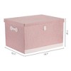 REGALWOVEN Collapsible Fabric Storage Bin with Lid and Handle for Shelves Closet 1 Pc - 4 of 4