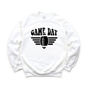 Simply Sage Market Women's Graphic Sweatshirt Football Game Day Stripes - 1 of 2