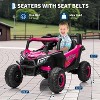 12V Kids Ride On Car, UTV Truck with Remote Control,4WD/2WD Switchable, Electric Vehicle with 4 Spring Suspension ,EVA Tires, Safety Belt, for 3+ - 2 of 4