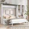 Whisen Full size Multi-Functional Murphy Bed with Sofa, Desk, and Storage Cabinet - 2 of 4