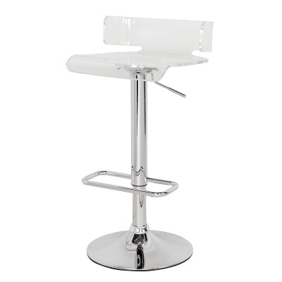 NicBex Swivel Bar Stools Adjustable Height,Counter Stools with Chrome Base,Stool Chair with Silver Metal Frame,Stools for Kitchen Counter&Bar