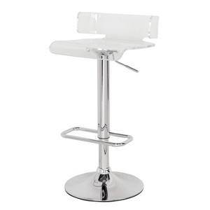 NicBex Swivel Bar Stools Adjustable Height,Counter Stools with Chrome Base,Stool Chair with Silver Metal Frame,Stools for Kitchen Counter&Bar - 1 of 4