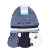 Hudson Baby Infant Boys Cotton Cap and Scratch Mitten Set, Space, 0-6 Months - 2 of 4