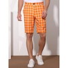 INSPIRE CHIC Men's Straight Fit Flat Front Plaid Printed Shorts - 2 of 4