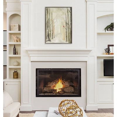 Sylvie Winter Landscape Gray Framed Canvas Wall Art 23x33