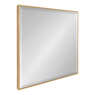 28.7" x 28.7" Rhodes Square Wall Mirror Gold - Kate & Laurel All Things Decor