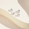 Girl's Classic Setting Solitaire Screw Back Sterling Silver Earrings - In Season Jewelry - 4 of 4
