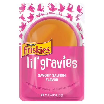 Friskies Gravies Lickable Savory Salmon Flavor Wet Cat Food - 1.55oz